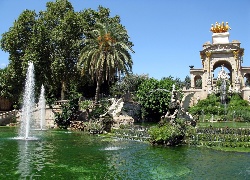 Park, Fontanna, Barcelona, Hiszpania