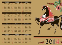 Kalendarz, 2014 Rok, Koń