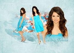 Selena Gomez, Niebieska, Sukienka