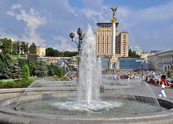 Plac, Niepodległości, Skwer, Fontanna