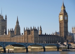 Londyn, Pałac, Westminster, Rzeka, Most