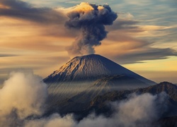 Wulkan, Góry, Semeru, Indonezja
