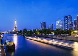 Wieża Eiffla, Rzeka, Paryż, Francja