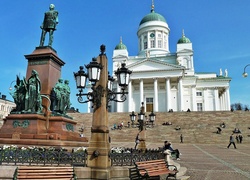 Helsinki, Pałac, Senatu, Pomnik, Cara, Mikołaja II