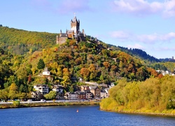 Zamek Reichsburg, Miasto Cochem, Niemcy, Rzeka Mozela