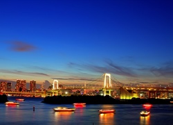 Japonia, Tokio, Zatoka Tokijska, Most Rainbow Bridge