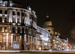 Sankt Petersburg, Rosja, Miasto, Ulica, Noc