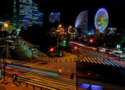 Yokohama, Japonia, Noc