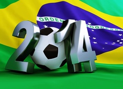Flaga, Brazylia, Fifa, World, 2014