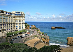 Morze, Wybrzeże, Hotel, Biarritz
