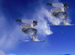 Snowbording,deska, snowboardzista