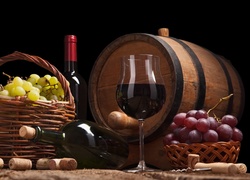 Wino, Winogrona, Beczki
