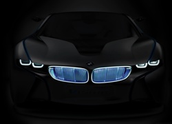 BMW i8, lampy, grill