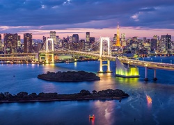 Japonia, Tokio, Most, Rzeka, Miasto