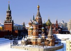Moskwa, Rosja, Zima, Cerkiew