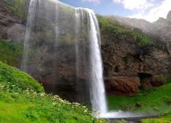 Wodospad, Seljalandsfoss, Skały