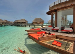 Hotel, Morze, Luksus, Malediwy