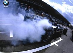 Formuła 1, BMW Sauber,palenie opon
