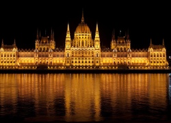 Budapeszt, Węgry, Parlament, Miasto nocą