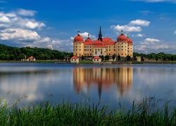 Pałac Moritzburg, Saksonia, Niemcy, Rzeka