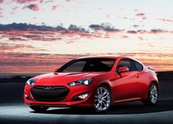 Czerwony, Hyundai, Genesis, Coupe