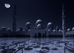 Noc, Księżyc, Meczet