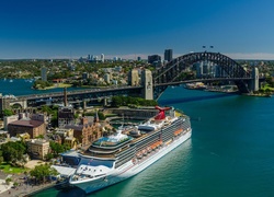 Statek, Most, Sydney, Port, Panorama, Miasta