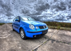 Niebieski, Volkswagen, Polo