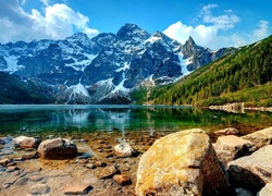 Jezioro, Góry, Tatry Wysokie, Morskie Oko