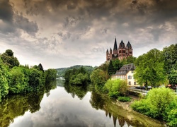 Rzeka, Las, Katedra, Limburg, Niemcy