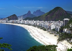 Brazylia, Rio de Janerio, Morze, Plaża, Z lotu ptaka