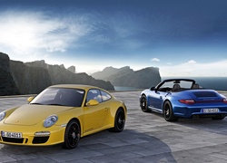 Żołty, Niebieski, Porsche, Carrera, GTS