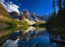 Kanada, Park Narodowy Banff, Jezioro Moraine, Dolina Dziesięciu Szczytów, Odbicie