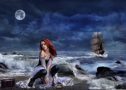 Kobieta, Morze, Okręt