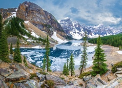 Kanada, Góry, Śnieg, Kamienie