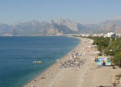 Antalya, Turcja, Plaża, Wybrzeże
