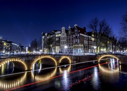 Amsterdam, Kanał, Most, Budynki