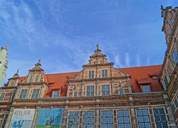 Gdańsk, Długie, Pobrzerze, Kamienice, Niebo