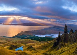 Szkocja, Góry, Jezioro, Staw