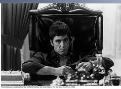 Al Pacino,ciemna, koszula, fotel, Aktor