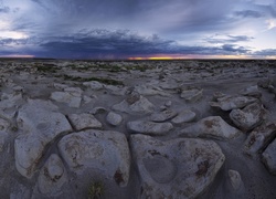Bisti Badlands, New Mexico, Skały, Kamienie, Niebo