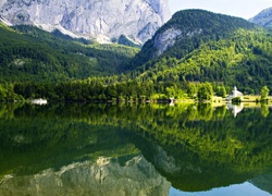 Austria, Gruner, Las, Góry, Jezioro, Odbicie