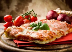 Pizza, Pomidory, Czerwona, Cebula, Serwetka