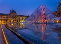 Francja, Paryż, Pałac, Muzeum Luwr, Piramida