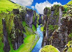 Fjadrargljufur, Islandia, Wąwóz, Rzeka