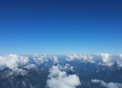 Góry, Alpy, Niebo, Chmura