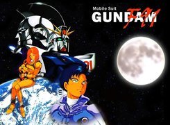 Gundam Wing, księżyc, ziemia, ludzie, maska