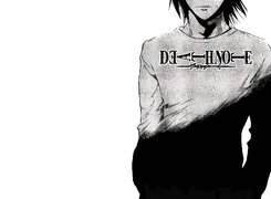 Death Note, bluzka, napis, postać