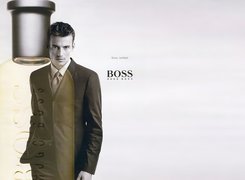 Hugo Boss, mężczyzna, garnitur, flakon, perfumy
