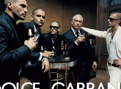 Dolce And Gabbana, mężczyźni, garnitur, krawat, butelki